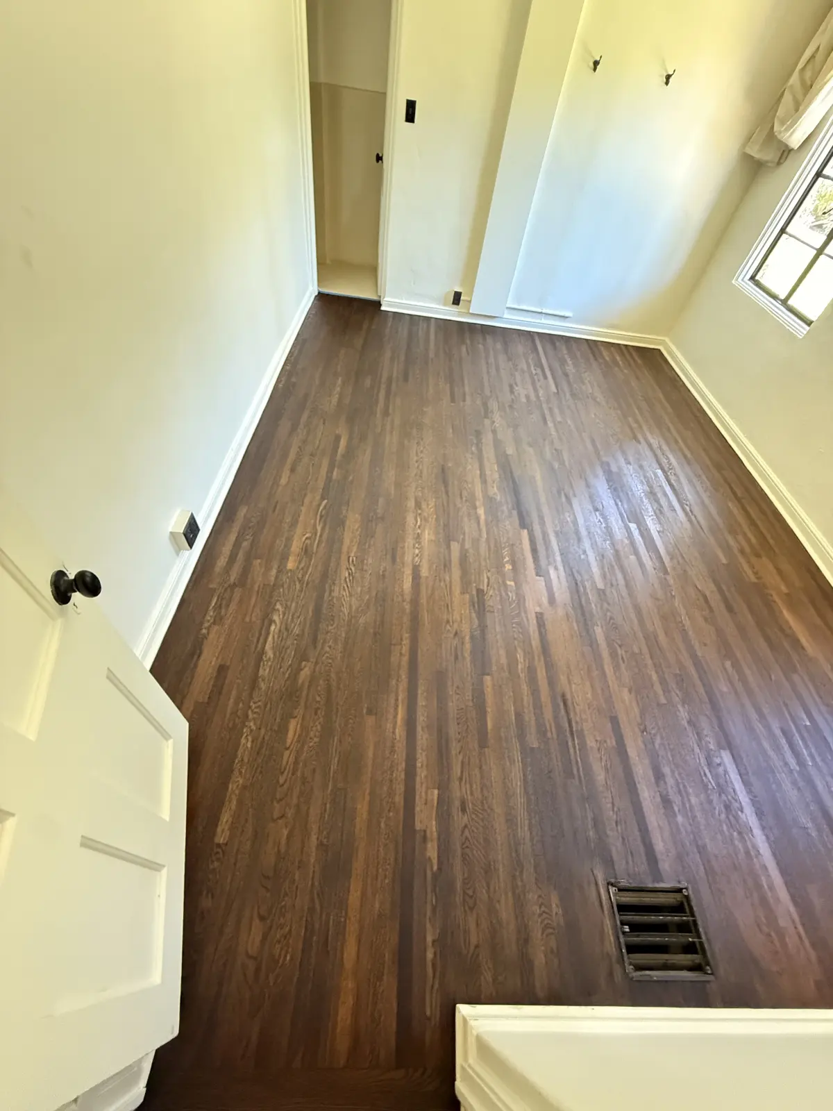 Subfloor exposed during a flooring removal and preparation job