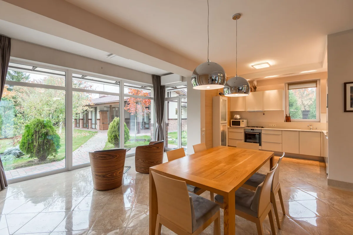 Interior modern cottage made minimalist style with new flooring